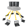 クラウドコンピューター - インターネット｜モバイル｜無料イラスト素材